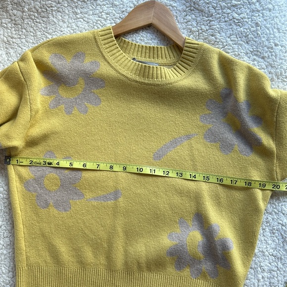 Everlane Floral Cotton Wool Blend Puff Sleeve Sweater - Picture 8 of 8